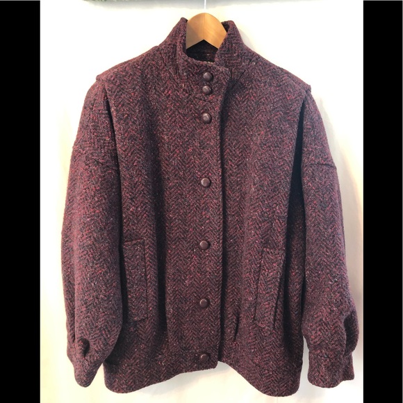 Vintage Karen 100% Wool Ladies’ Bomber Jacket - Picture 1 of 8